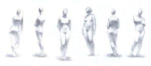 Human figure sketches and sketches