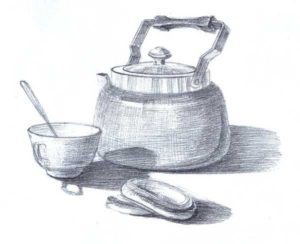 Sketches and sketches of household items
